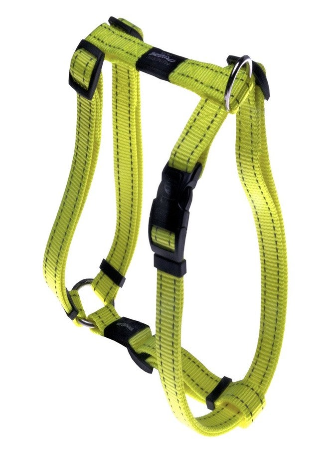 Rogz Reflective Adjustable Dog H Harness for Large Dogs; matching collar and leash available, Yellow - Image 1